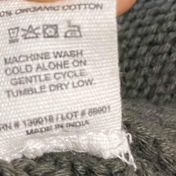 Zestt Women's Organic Cotton Gray Knit Sweater Button Side Cardigan One Size - Picture 8 of 13